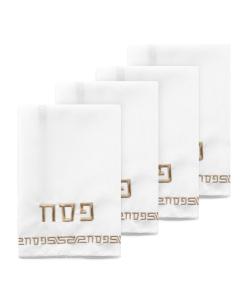 Pesach Embroidered Napkin - Gold
