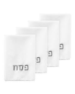 Pesach Napkin - Set of 4 - Silver