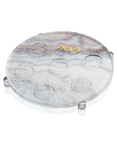 Agate Seder Plate - Taupe
