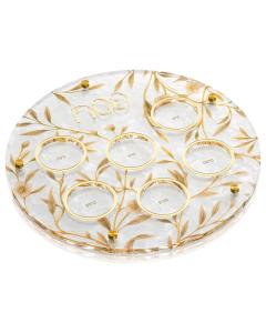 Floral Bird Seder Plate