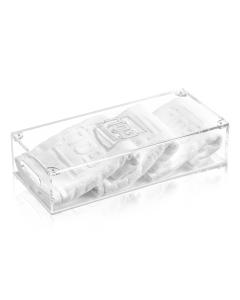 Pesach Towel Box with Towels - Silver