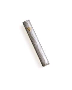 Enamel Mezuzah - Silver