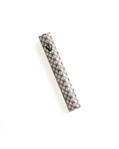 Silver Diamonds Mezuzah - 4.7" Tall