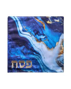 Embroidered Square Matzah Cover Satin