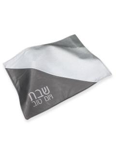 Diagonal Challah Cover - Silver/Dark Gray