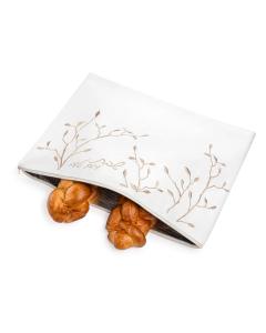 Leaf Embroidered Challah Pouch