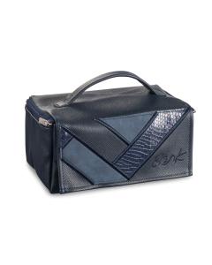 Patchwork 2 Faux Leather Esrog Bag - Navy