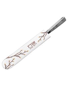 Embroidered Leaf Knife Blade Cover