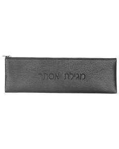 Leather Megillah Case Bag - Gray - 12"