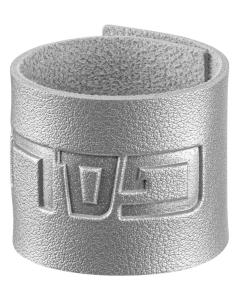 Pesach Leather Napkin Wraps - Silver