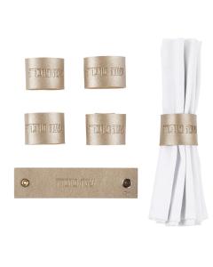 Rosh Hashana Leather Napkin Wraps