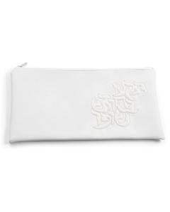 Leather Pillow Script Shofar Bag with Stitching