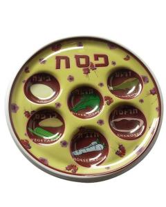 Disposable Seder Plate Flower - Plastic - Pack of 100