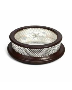 Silver Plated/Wood Matzah Box