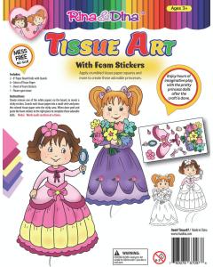 Rina and Dina Tissue Art Dolls with Foam Stickers