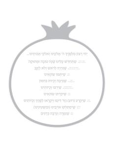 Rosh Hashanah Simanim Card Silver