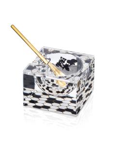 Onyx Honey Dish (Gold)