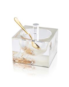 Painted Gold Honey Dish