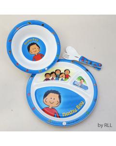 "Noshy Boy" Kids Melamine 4 Piece Set