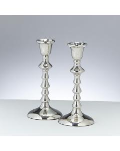 Set of 2 Nickel Plated Candlesticks
