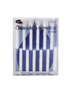 Decor Candles, Two-Tone Blue & White