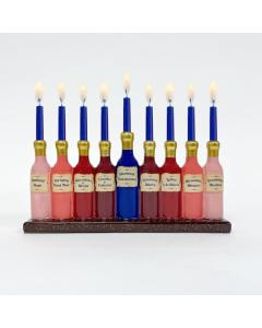 Fine Wines Ceramic Menorah