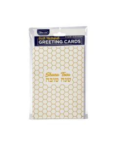 Rosh Hashanah Cards - Honeycomb Pattern