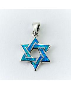 Mens Star of David Amulet in Sterling Silver, 34.7mm | David