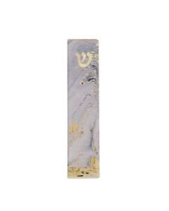 "Lilac Marble" Art Glass Mezuzah