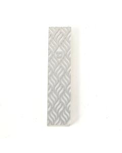 "Silver Leaves" Art Glass Mezuzah