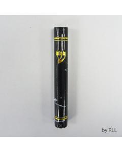 Marbleized Black Plastic Mezuzah