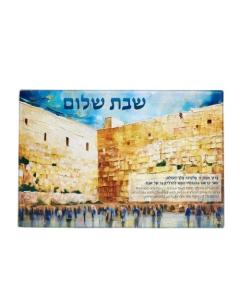 Tempered Glass Shabbat Candles Drip Tray