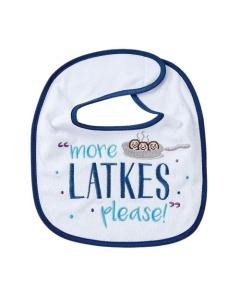 "More Latkes Please" Chanukah Bib