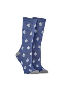 Chanukah Adult Crew Socks, "Dreidels" Design