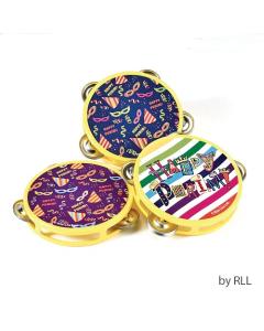 Happy Purim Tambourine Noisemaker - 6''