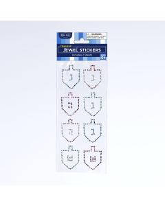 Chanukah "Jewel" Stickers, 2 Sheets