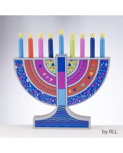 My Play Wood Menorah With Removable Wood Candles