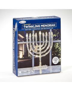 LED Twinkling Menorah Decoration