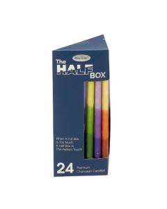 The Half Box 24-Pack Premium Chanukah Candles  - Multi Tricolor Design
