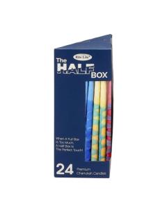 The Half Box 24 Pack Chanukah Candles-Hand-Crafted Multicolor