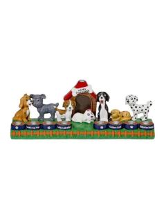"Dog Lovers" Hand-Painted Resin Menorah