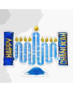 Flowy Fun Menorah™ Toy, Filled With Blue Glitter