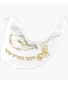 Shofar Bag White Velvet