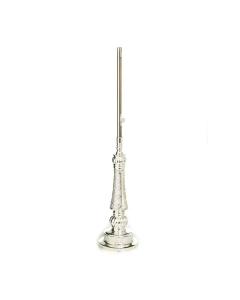 Silverplate Shabbat Candle Lighter Holder - Flower Design   (16.5")