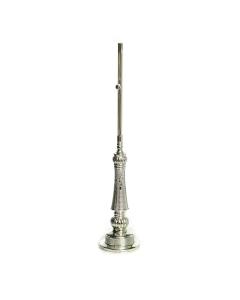 Silverplate Shabbat Candle Lighter Holder - Jerusalem Design   (16.5")