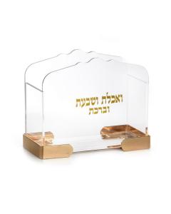 Acrylic Bencher Holder-Gold Stand-Open Top