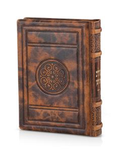 Leather Tehillim Round Style – Large (Natural Light Brown)