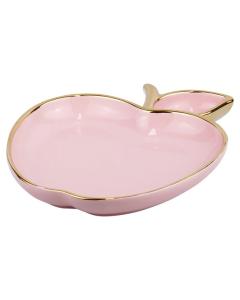 Porcelain Apple Shaped Dish with Gold Trim