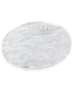 U Collection-Round Seder Plate Marble