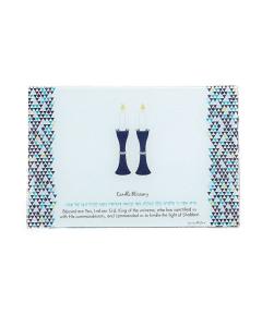 Tempered Glass Shabbat Candles Drip Tray